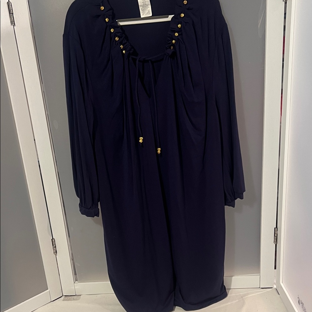 LA BlancaTunic dress cover up blue S